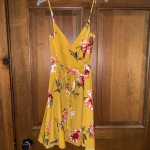 Yellow Floral Flowy Sundress